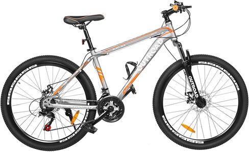 Outroad 26 Inch Mountain Bike, 7/21-Speed/High-Carbon Steel/Aviation Grade Frame, Dual Disc/V Brake, Adjustable Ergonomic Seat Bicycle for Men Women Adult, Quick Assembly in 20 Minutes in Saudi Arabia