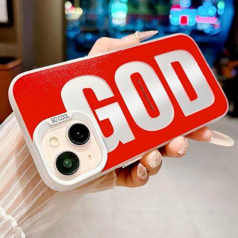 "GOD HAS A Plan for You حافظة هاتف لهاتف iPhone 15، حافظة بسيطة بتصميم جمالي مطبوع عليها حروف أنيقة، غطاء ناعم من مادة TPU نحيف مقاوم للصدمات للفتيات والنساء والرجال - أبيض وأحمر in Saudi Arabia