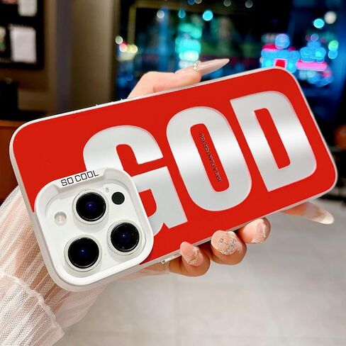 "GOD HAS A Plan for You حافظة هاتف لهاتف iPhone 15، حافظة بسيطة بتصميم جمالي مطبوع عليها حروف أنيقة، غطاء ناعم من مادة TPU نحيف مقاوم للصدمات للفتيات والنساء والرجال - أبيض وأحمر in Saudi Arabia