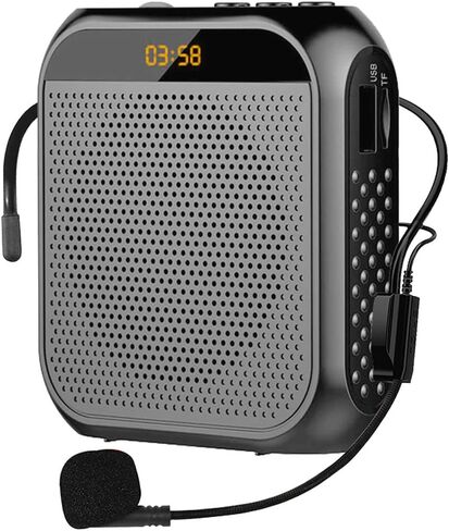 Portable Voice Amplifier for Teachers, Rechargeable Personal Amplifier Mic PA System Headset Microphone with Speaker for Teachers, Training, Meeting, Tour Guide, Yoga, Classroom (White) in Kuwait