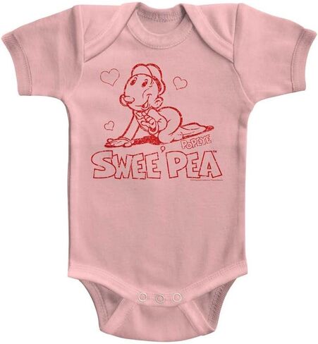 بدلة من American Classics Popeye Sweet Pea باللون الوردي الفاتح للرضع مقاس S/S in Saudi Arabia