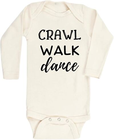Crawl Walk Dance Baby Bodysuit, Newborn Outfit, Baby Clothes, Gift for Children in Saudi Arabia