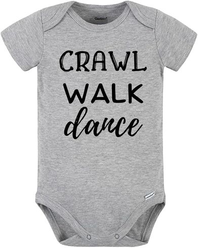 Crawl Walk Dance Baby Bodysuit, Newborn Outfit, Baby Clothes, Gift for Children in Saudi Arabia