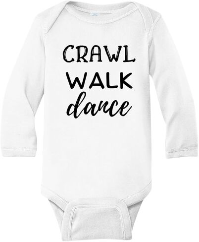 Crawl Walk Dance Baby Bodysuit, Newborn Outfit, Baby Clothes, Gift for Children in Saudi Arabia