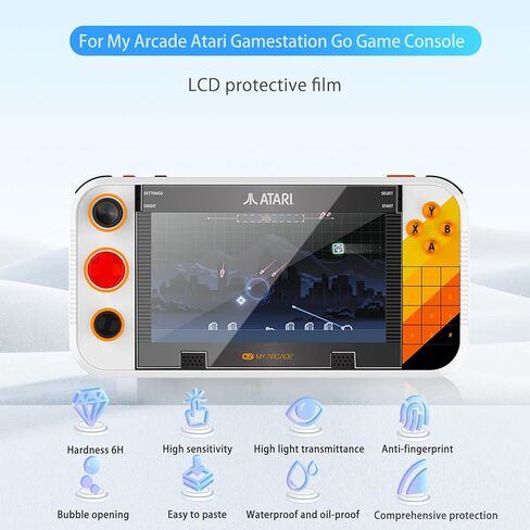 [1Pack] Screen Protector for My Arcade Atari Gamestation Go, HD Protective Film,6h Hardness,Scratch,Anti-Fingerprin,Protective Film for Atari Gamestation Go(Not tempered glass) in Kuwait