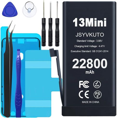 22800mAh Battery for iPhone 13 Pro, New 0 Cycle Upgraded Higher Capacity Replacement Battery for iPhone 13 Pro with Full Set Repair Tool Kit, Model A2636 A2638 A2639 A2640 A2483 in Saudi Arabia
