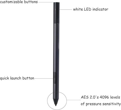 قلم نشط PN557W لقلم Dell PN557W Stylus Pen متوافق مع كمبيوتر محمول Dell 2 في 1 متوافق مع قلم Latitude 5285 5289/5290 /7285/7400، لقلم XPS 15 9365 9575 in Kuwait