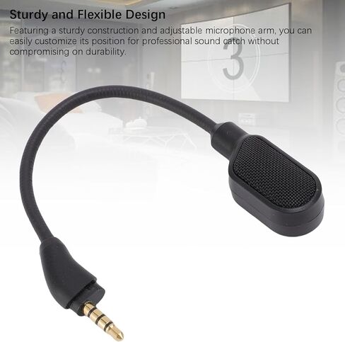 BAFOVY Replacement Microphone for Cloud III Gaming Headset with Noise Cancelling LED Mute Indicator Flexible Boom Arm Clear Chat PC Gaming Mic in Saudi Arabia