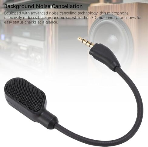 BAFOVY Replacement Microphone for Cloud III Gaming Headset with Noise Cancelling LED Mute Indicator Flexible Boom Arm Clear Chat PC Gaming Mic in Saudi Arabia