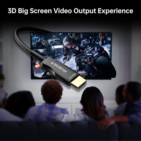 كابل الألياف البصرية 8K HDMI 2.1 48 جيجابت في الثانية 33 قدم، كابل HDMI فائق السرعة، 8K@60 هرتز 4K@120 هرتز ديناميكي HDR HDCP 2.2&2.3 سلك HDMI eARC متوافق مع PS5/Xbox/Apple TV/LG/Samsung/Blu-ray in Kuwait
