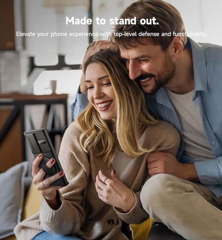 حافظة SURITCH لهاتف Samsung Galaxy S24 Ultra مع حزام يد قابل للدوران 360 درجة ومسند غير مرئي وغطاء كاميرا منزلق، غطاء واقٍ متين مقاوم للصدمات لهاتف S24 Ultra - أسود in Kuwait