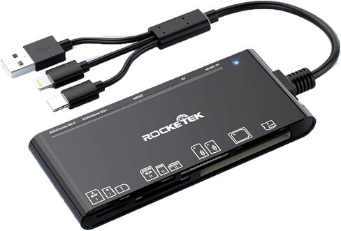 Memory Stick Pro Duo Reader - 7 in 3 Multi Memory Card Reader for SD/CF/XD/Micro SD/TF/MS Cards,5Gbps High-Speed SD Card Reader Reader Support Simultaneously Read/Write, for iPhone/PC/MacBook in Saudi Arabia