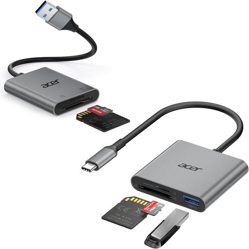 2 in 1 USB to SD Card Reader Bundle with 3 in 1 USB C SD Card Reader in Saudi Arabia