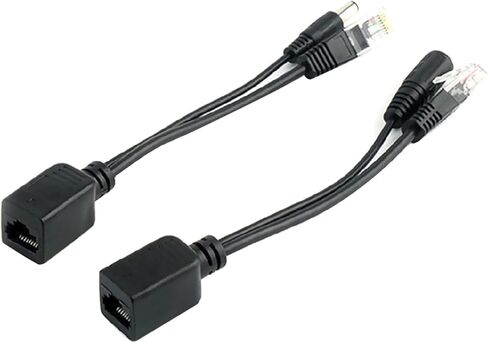 زوج واحد من حاقن PoE السلبي ومجموعة مقسم PoE مع موصل تيار مستمر 5.5 × 2.1 مم RJ45 الطاقة عبر الإيثرنت in Kuwait