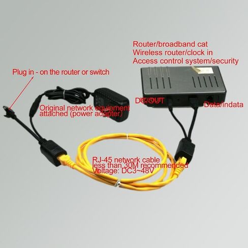 زوج واحد من حاقن PoE السلبي ومجموعة مقسم PoE مع موصل تيار مستمر 5.5 × 2.1 مم RJ45 الطاقة عبر الإيثرنت in Kuwait