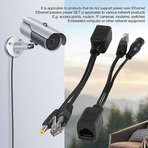 زوج واحد من حاقن PoE السلبي ومجموعة مقسم PoE مع موصل تيار مستمر 5.5 × 2.1 مم RJ45 الطاقة عبر الإيثرنت in Kuwait