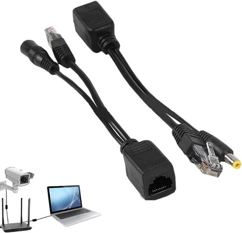 زوج واحد من حاقن PoE السلبي ومجموعة مقسم PoE مع موصل تيار مستمر 5.5 × 2.1 مم RJ45 الطاقة عبر الإيثرنت in Kuwait