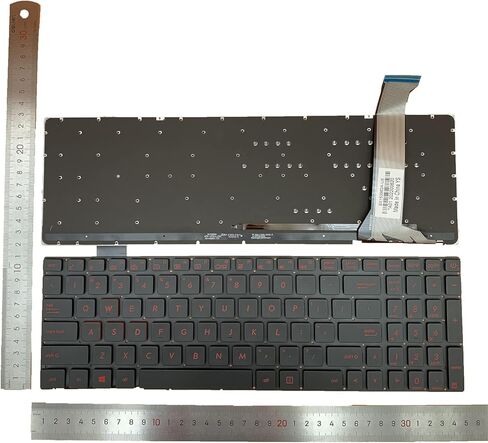 استبدال الكمبيوتر المحمول تخطيط الولايات المتحدة لوحة المفاتيح الخلفية الحمراء ل ASUS GL552 GL552J GL552V GL552VL GL552VW GL552VX GL552JX ROG GL752 GL752V G771 ZX50 9Z.N8BBU.SOS TEC48 9Z.N8BBU.S0C 0KNB0-662GSK00 in Saudi Arabia