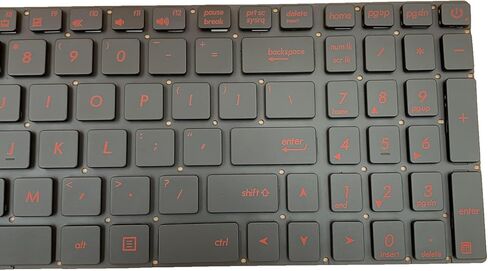 استبدال الكمبيوتر المحمول تخطيط الولايات المتحدة لوحة المفاتيح الخلفية الحمراء ل ASUS GL552 GL552J GL552V GL552VL GL552VW GL552VX GL552JX ROG GL752 GL752V G771 ZX50 9Z.N8BBU.SOS TEC48 9Z.N8BBU.S0C 0KNB0-662GSK00 in Saudi Arabia