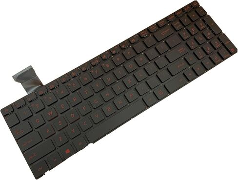 استبدال الكمبيوتر المحمول تخطيط الولايات المتحدة لوحة المفاتيح الخلفية الحمراء ل ASUS GL552 GL552J GL552V GL552VL GL552VW GL552VX GL552JX ROG GL752 GL752V G771 ZX50 9Z.N8BBU.SOS TEC48 9Z.N8BBU.S0C 0KNB0-662GSK00 in Saudi Arabia