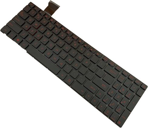 استبدال الكمبيوتر المحمول تخطيط الولايات المتحدة لوحة المفاتيح الخلفية الحمراء ل ASUS GL552 GL552J GL552V GL552VL GL552VW GL552VX GL552JX ROG GL752 GL752V G771 ZX50 9Z.N8BBU.SOS TEC48 9Z.N8BBU.S0C 0KNB0-662GSK00 in Saudi Arabia