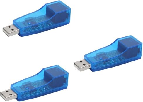 3 قطع محول إيثرنت USB USB إلى بطاقة الشبكة المحلية للكمبيوتر الشخصي والكمبيوتر المحمول، تصميم مضغوط وتشغيل لا يتطلب طاقة خارجية، متوافق و in Kuwait