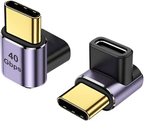 USB C Male to Female Adapter 90 Degree PD 100W 40Gbps 8K Type C Male to Female Adapter in Saudi Arabia