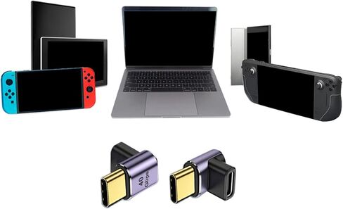 USB C Male to Female Adapter 90 Degree PD 100W 40Gbps 8K Type C Male to Female Adapter in Saudi Arabia