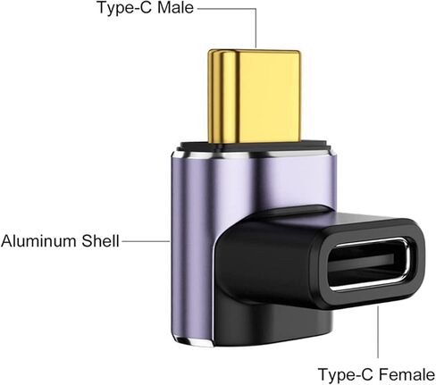 USB C Male to Female Adapter 90 Degree PD 100W 40Gbps 8K Type C Male to Female Adapter in Saudi Arabia