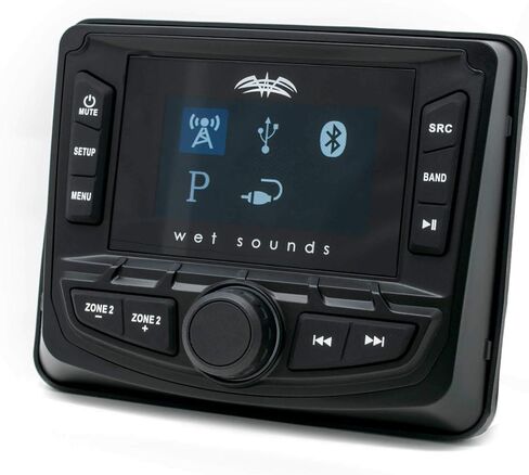 Wet Sounds WS-MC2: نظام وسائط بحرية بقياس 3 بوصات مع شاشة LCD كاملة الألوان مقاس 2.7 بوصة، وبلوتوث (متجدد) in Kuwait