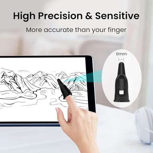 قلم لمس لشاشة اللمس، قلم لمس من السيليكون عالي الدقة والحساسية، قلم ذو سعة لأجهزة iPad/iPhone/Android والهواتف اللوحية وجميع شاشات اللمس، كبير (للبالغين) (2.1 * 0.9 بوصة) in Saudi Arabia