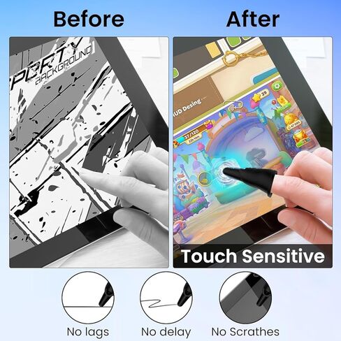 قلم لمس لشاشة اللمس، قلم لمس من السيليكون عالي الدقة والحساسية، قلم ذو سعة لأجهزة iPad/iPhone/Android والهواتف اللوحية وجميع شاشات اللمس، كبير (للبالغين) (2.1 * 0.9 بوصة) in Saudi Arabia