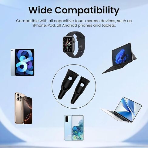 قلم لمس لشاشة اللمس، قلم لمس من السيليكون عالي الدقة والحساسية، قلم ذو سعة لأجهزة iPad/iPhone/Android والهواتف اللوحية وجميع شاشات اللمس، كبير (للبالغين) (2.1 * 0.9 بوصة) in Saudi Arabia