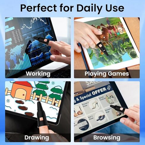 قلم لمس لشاشة اللمس، قلم لمس من السيليكون عالي الدقة والحساسية، قلم ذو سعة لأجهزة iPad/iPhone/Android والهواتف اللوحية وجميع شاشات اللمس، كبير (للبالغين) (2.1 * 0.9 بوصة) in Saudi Arabia