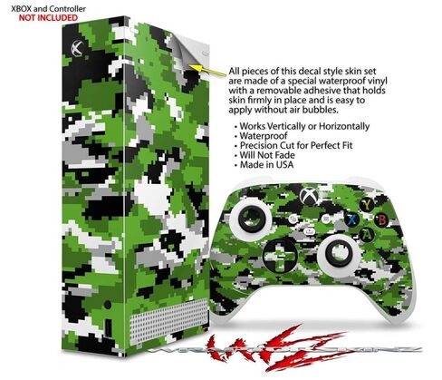 ملصق من الفينيل من WraptorSkinz متوافق مع وحدة التحكم ووحدة التحكم XBOX Series S WraptorCamo Digital Camo Green (وحدة التحكم في الألعاب غير متضمنة) in Kuwait