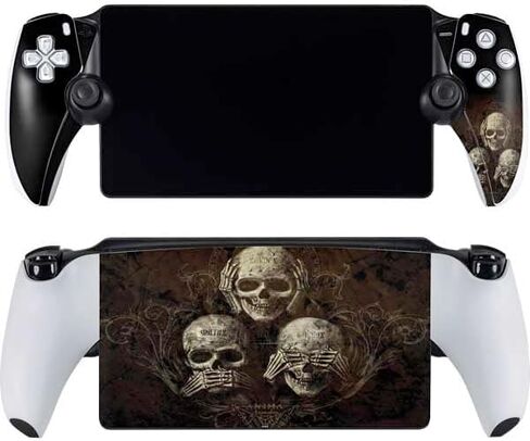 ملصق Skinit المخصص للألعاب متوافق مع PlayStation Portal Remote Player - تصميم Alchemy Carta No Evil المرخص رسميًا in Kuwait