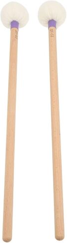 2Pcs Drum Mallet Felt Head Wooden Handle Set Kit for Easy Percussion (紫色) in Saudi Arabia