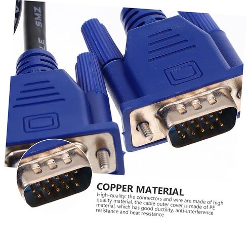 2pcs Vga to Vga Cable Monitor Cord Extension Cable for Computer Projector in Saudi Arabia