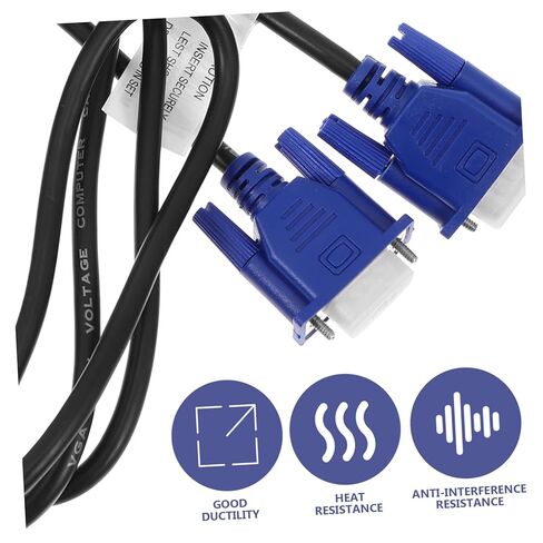 2pcs Vga to Vga Cable Monitor Cord Extension Cable for Computer Projector in Saudi Arabia