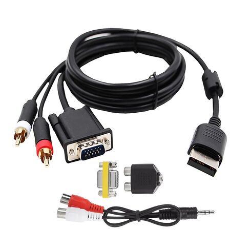محول كابل VGA بطول 1.8 متر محول كابل تحويل الصوت مناسب لوحدة تحكم ألعاب Dream-cast DC CRT LCD in Kuwait