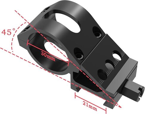 Offset Picatinny 45-Degree Rail Mount for Flashlight Mount (30MM -1PCS) in Saudi Arabia