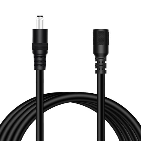 Fancasee 18AWG 10FT DC Power Extension Cable, 5.5mm x 2.1mm Male to Female Barrel Plug Jack Power Supply Adapter 5.5x2.1mm Extension Cord for CCTV Surveillance Security Camera LED Strip in Kuwait