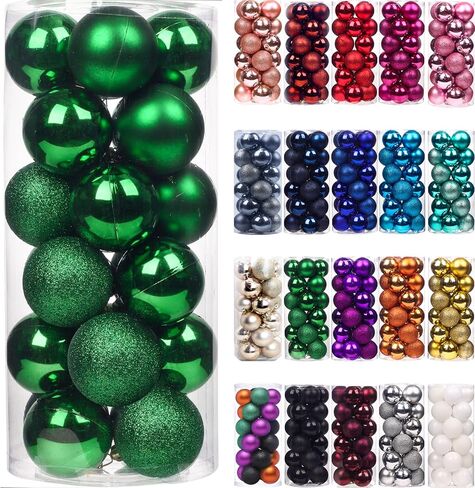 Emopeak 24Pcs Christmas Balls Ornaments for Xmas Christmas Tree - Mini Shatterproof Christmas Tree Decorations Hanging Ball for Holiday Wedding Party Decoration, Royal Blue in Saudi Arabia