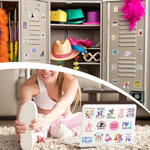 200 قطعة من ملصقات الرقص SigyoJeom للفتيات المراهقات، هدايا من الفينيل المقاوم للماء للراقصات، ملصقات بطابع الرقص مجمعة لأجهزة الكمبيوتر المحمول وزجاجات المياه وحقائب الهدايا للحفلات in Kuwait