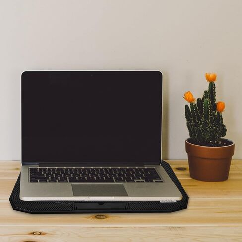 حامل كمبيوتر محمول قابل للطي من Sewroro مع مراوح متعددة السرعات وشاشة LCD ورف تبديد الحرارة لأجهزة الكمبيوتر المحمولة ووسادة تبريد محمولة للألعاب والعمل in Kuwait