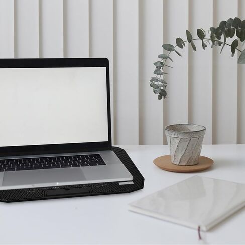 حامل كمبيوتر محمول قابل للطي من Sewroro مع مراوح متعددة السرعات وشاشة LCD ورف تبديد الحرارة لأجهزة الكمبيوتر المحمولة ووسادة تبريد محمولة للألعاب والعمل in Kuwait