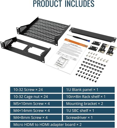 Tecmojo 6U 10 inch Mini Server Rack & 2 Pack 0.5U Brush Panel in Kuwait