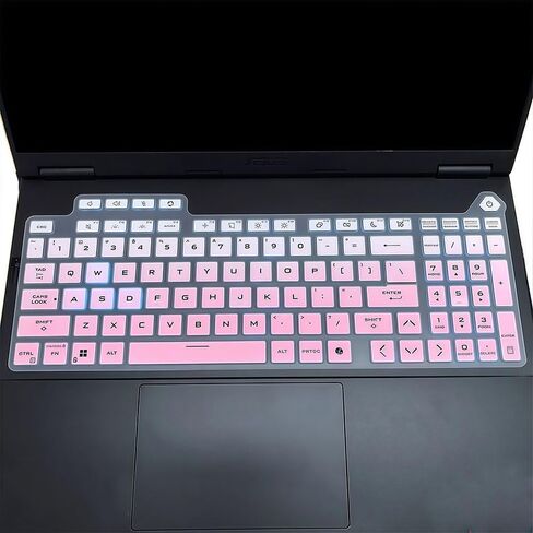 غلاف لوحة المفاتيح متوافق مع ASUS TUF Gaming F16 FX608 FX608LP FX608LM FX608JMR FX608JH FX608JHR FX608JPR FX608JMR Series، TUF A16 FA608 FA608UP FA608UM FA608WI Series Laptop (وردي متدرج) in Kuwait