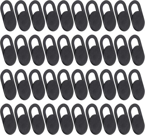 cobee 40 Pcs Webcam Cover, Laptop Camera Cover Slide Universal Camera Privacy Covers Slide Ultra-Thin Webcam Covers for Phone Computer Laptop Pad Protecting Privacy Security(Black) in Saudi Arabia