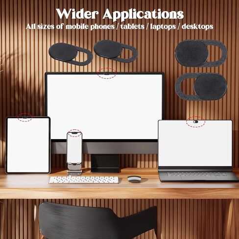 cobee 40 Pcs Webcam Cover, Laptop Camera Cover Slide Universal Camera Privacy Covers Slide Ultra-Thin Webcam Covers for Phone Computer Laptop Pad Protecting Privacy Security(Black) in Saudi Arabia